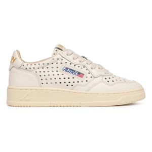 Autry - Medalist Low Openwork Leather Sneakers | Cream
