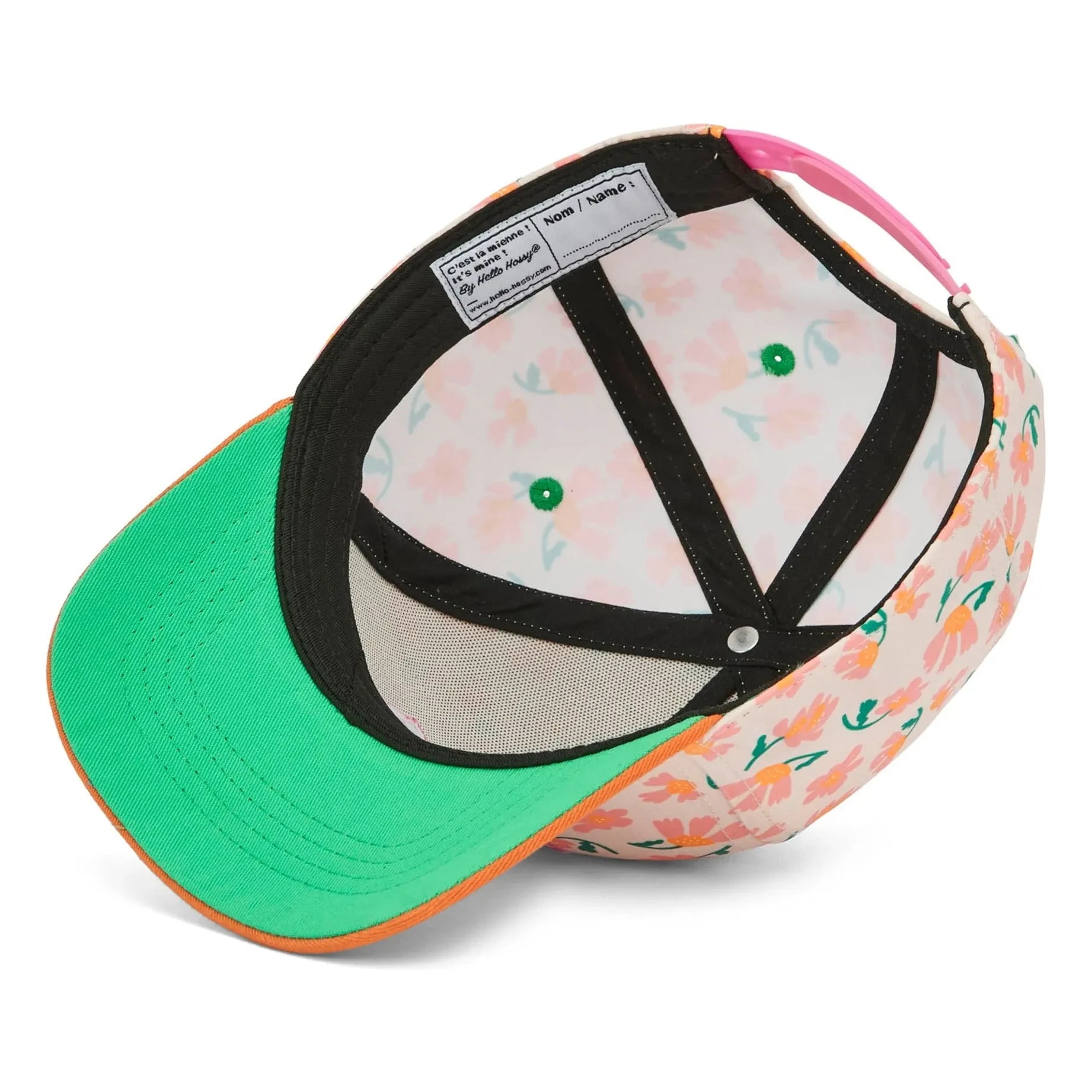 Hello Hossy - Springtime Recycled Fiber Curved Visor Hat | Orange