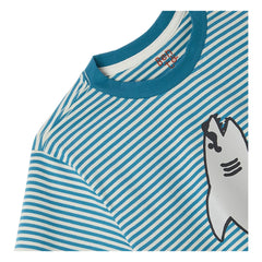 Fabula - Striped Shark T-Shirt | Blue
