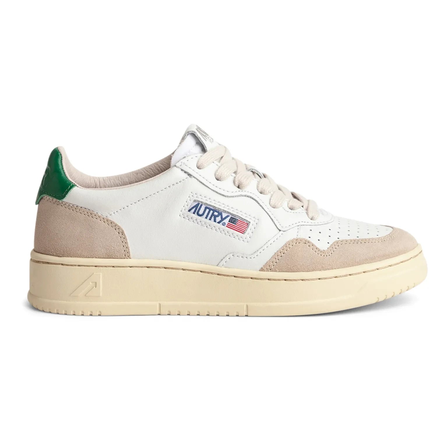 Autry - Medalist Düşük Topuklu Deri/Süet Sneaker | Yeşil