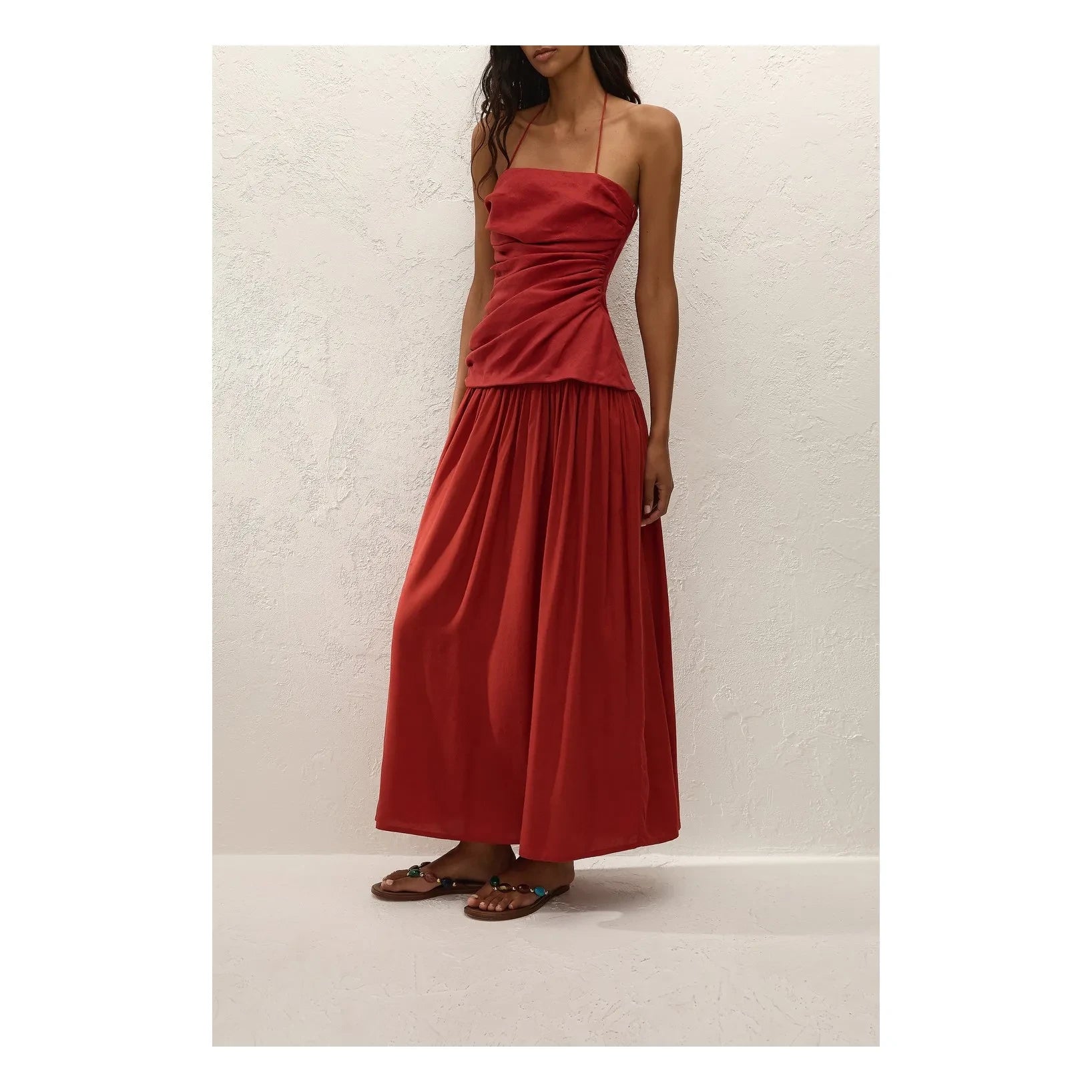 Faithfull the Brand - Notte Maxi Cotton Dress | Terracotta