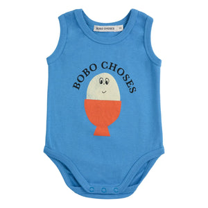 Bobo Choses - Bobo Organic Cotton Sleeveless Bodysuit | Blue