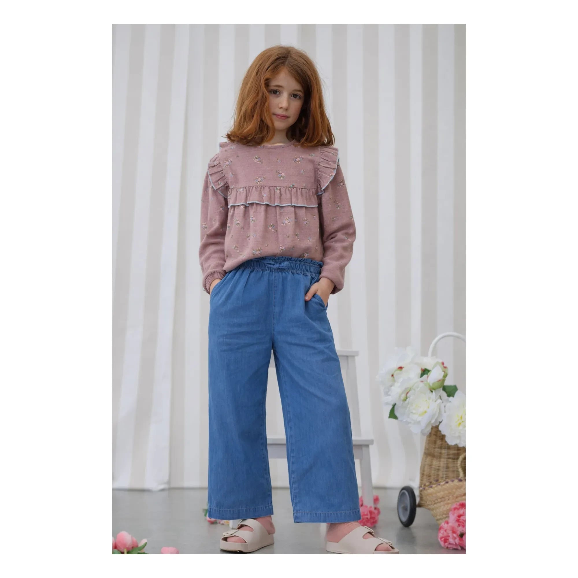 Lililotte - Bianca Fleurie Blouse Organic Cotton | Powder Pink