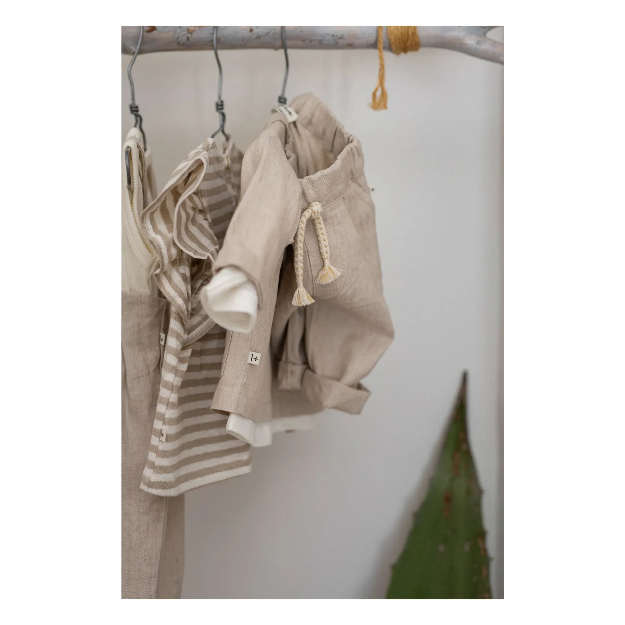 1+ in the Family - Castell Linen Pants | Beige