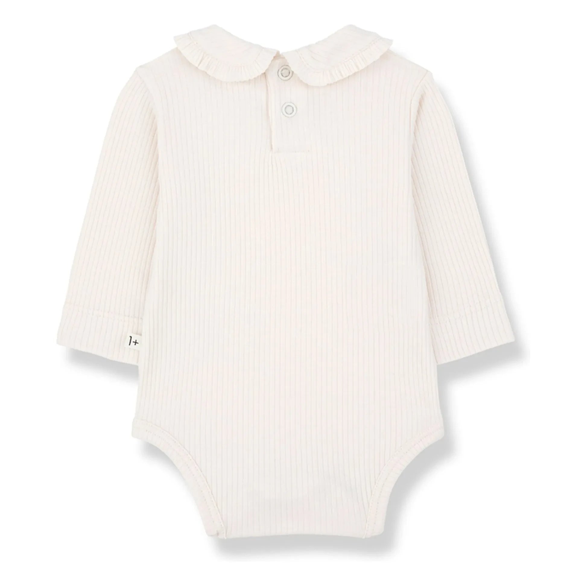 1+ in the family - Embossed bodysuit, Claudine collar Nina | Ecru