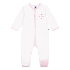 Petit Bateau - Dors Bien Amour Velours Pajamas | White