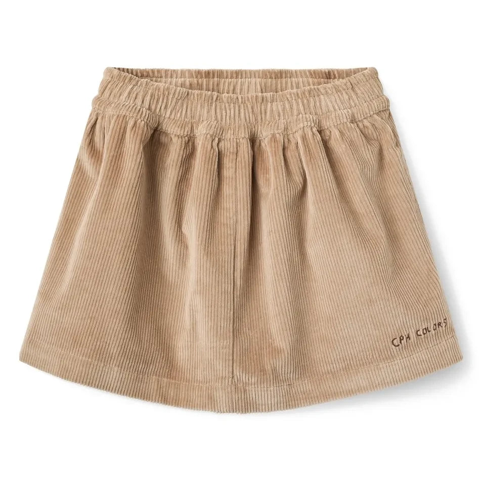 Copenhagen Colors - Organic Cotton Corduroy Skirt | Beige
