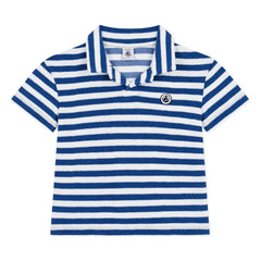 Petit Bateau - Striped Terry Polo | Blue