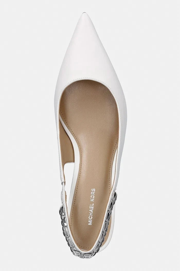 MICHAEL Michael Kors Marcia Kitten Sling Pump Deri İnce Topuklu Ayakkabı