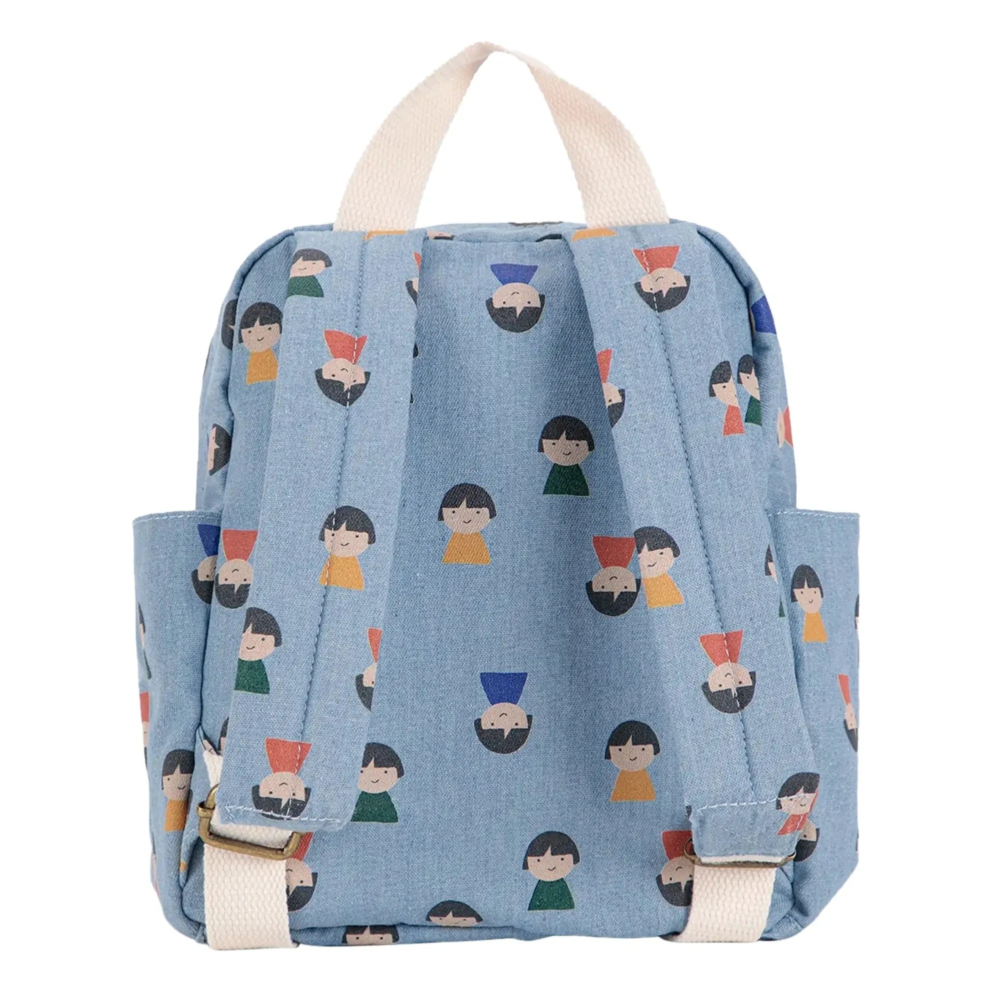 Bobo Choses - Cartoon Character Organic Cotton Backpack | Indigo Blue
