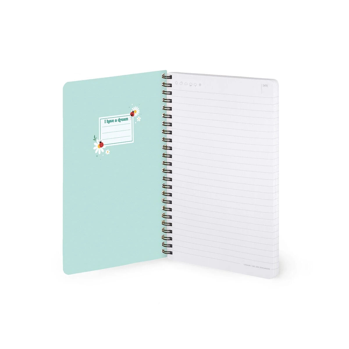 Legami - A5 Çizgili Sert Kapaklı Resimli Defter - Uğur Böceği - Spiralli