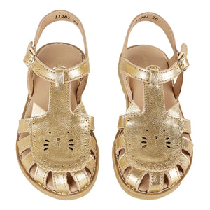 Emile et Ida - Mistigri Cat Sandal | Gold
