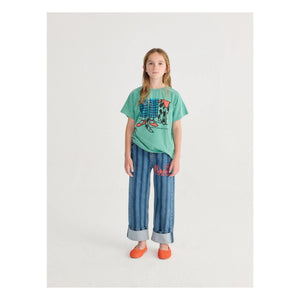 Bobo Choses - Organic Cotton Striped Jeans | Blue