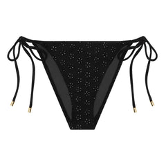 Peony - Embroidered Tanga Brief | Black