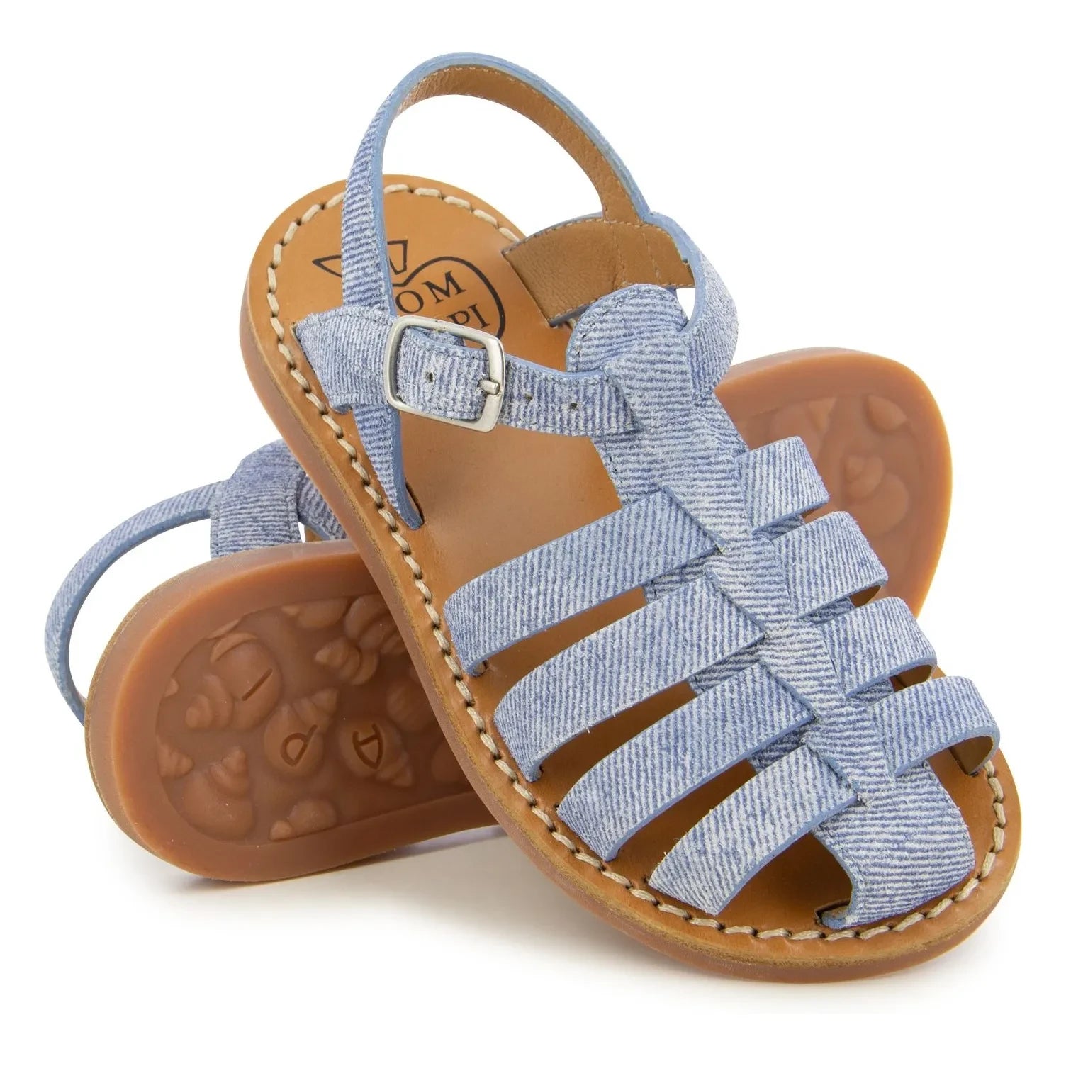 Pom d'Api - Beach-Stitch Dad Sandals | Denim Blue