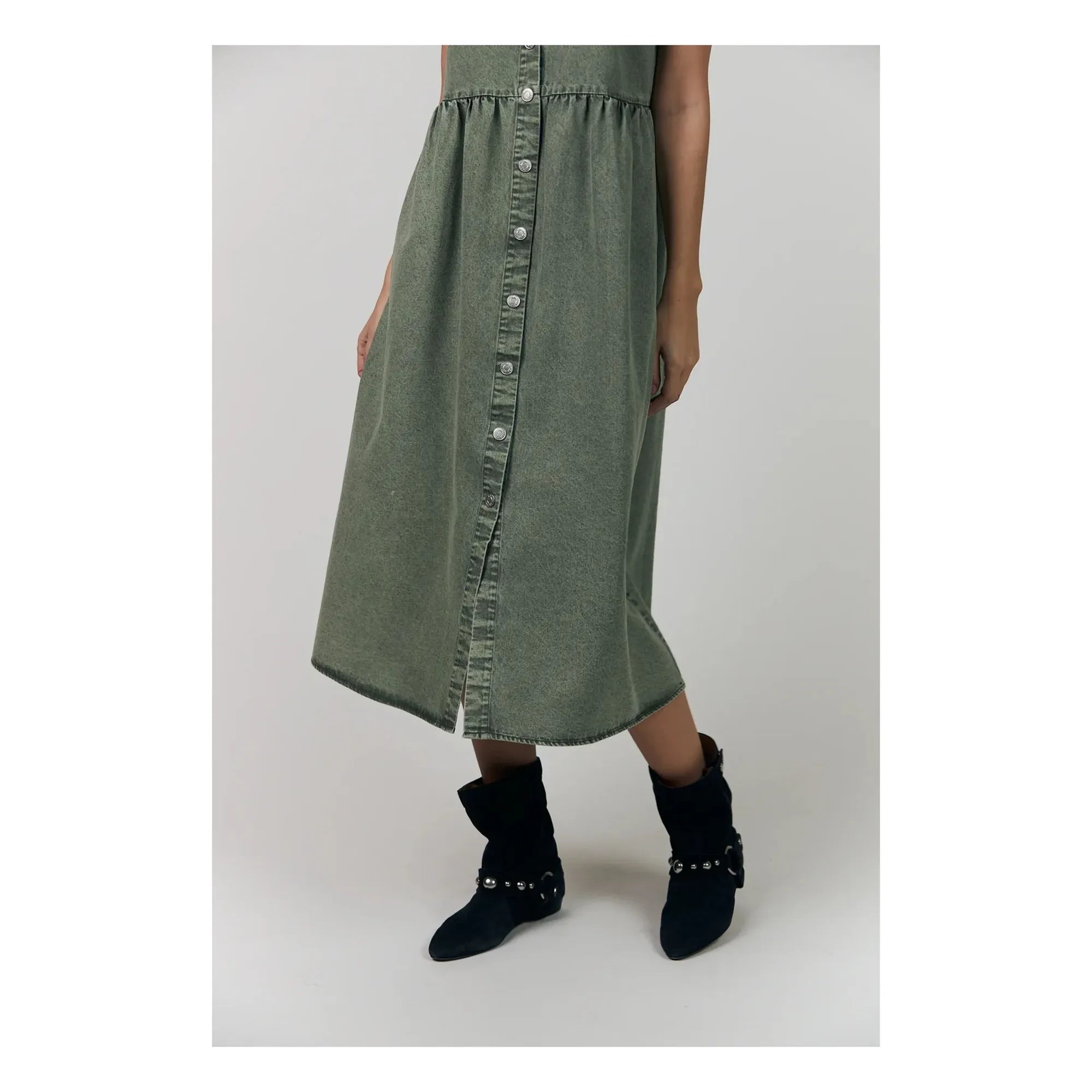 Lollys Laundry - Aliya Cotton Dress | Khaki