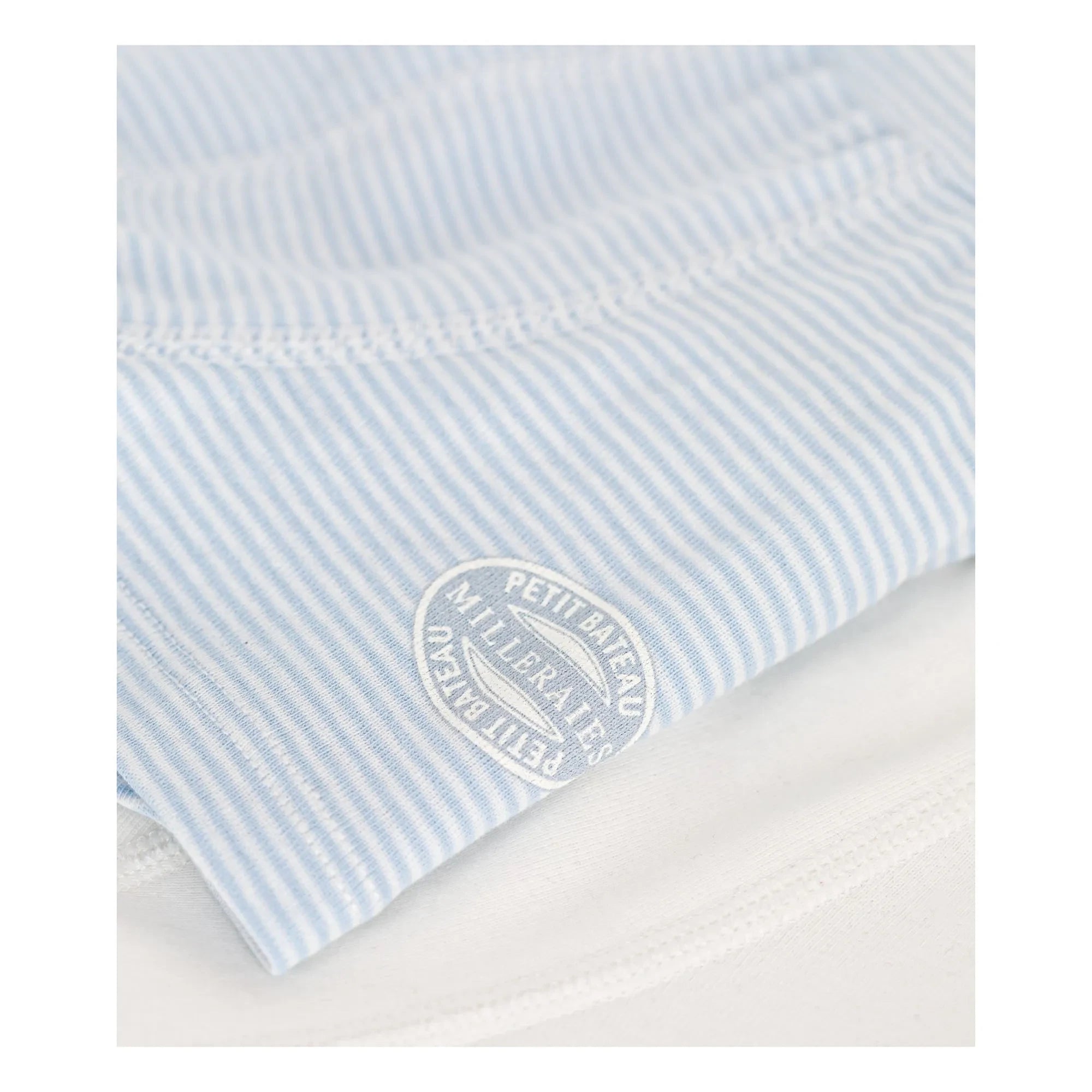 Petit Bateau - 2-pack Striped Organic Cotton Boxer Briefs | Light Blue