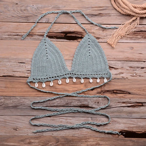 Jesminda - Örme Seksi Kabuk Bikini Üstü