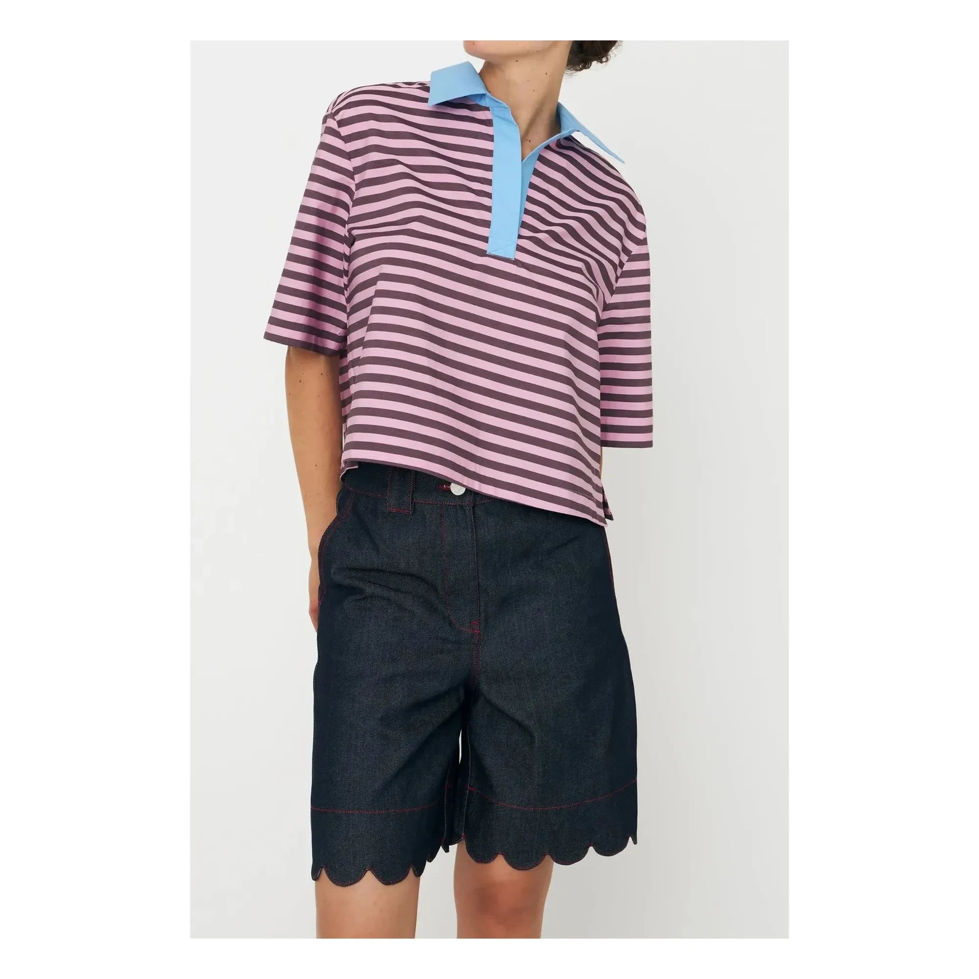 Stella Nova - Ribbed Cotton Shorts | Dark Blue