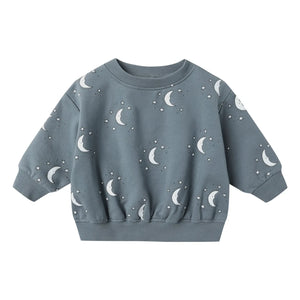 Quincy Mae - Lunes Organic Cotton Sweatshirt | Gray Blue