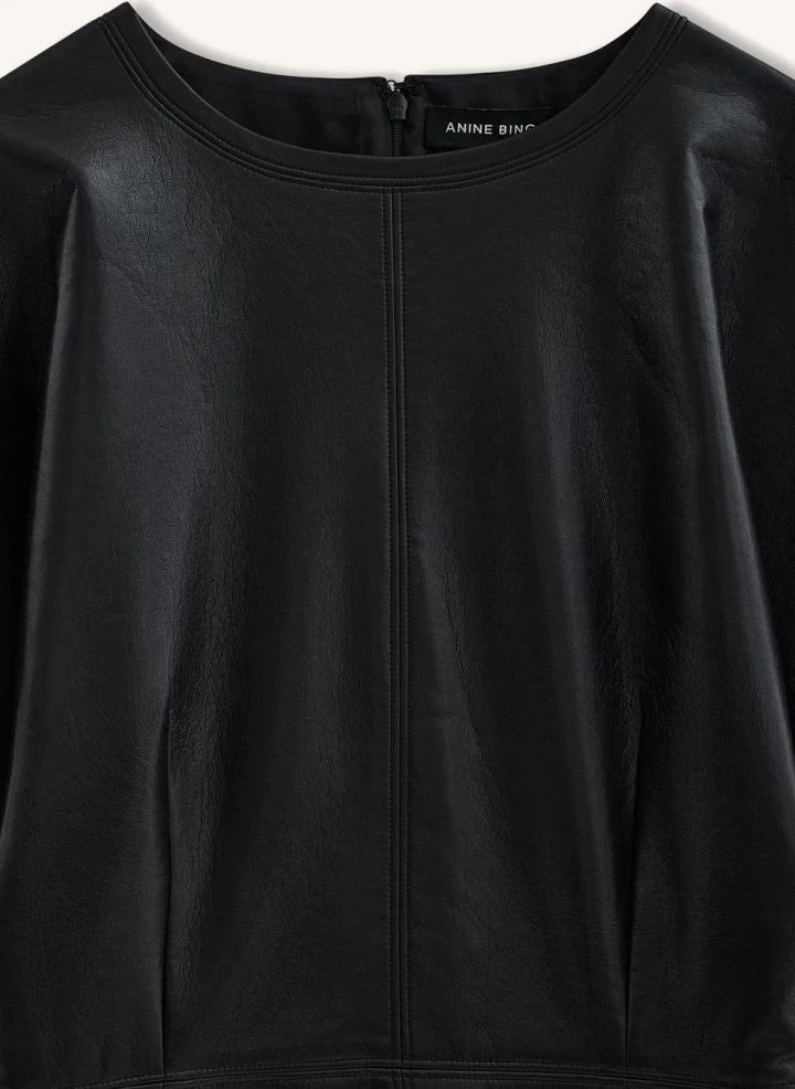 Anine Bing - Zelie Leather Dress | Black