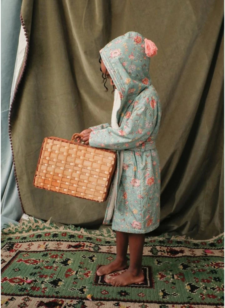 Louise Misha - Leilou Organic Cotton Bathrobe | Turquoise