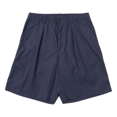 Universal Works - Short Plissé Poplin | Navy Blue