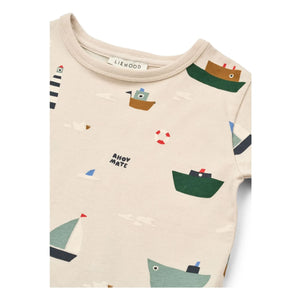 Liewood - Apia Bateaux Organic Cotton T-Shirt | Beige