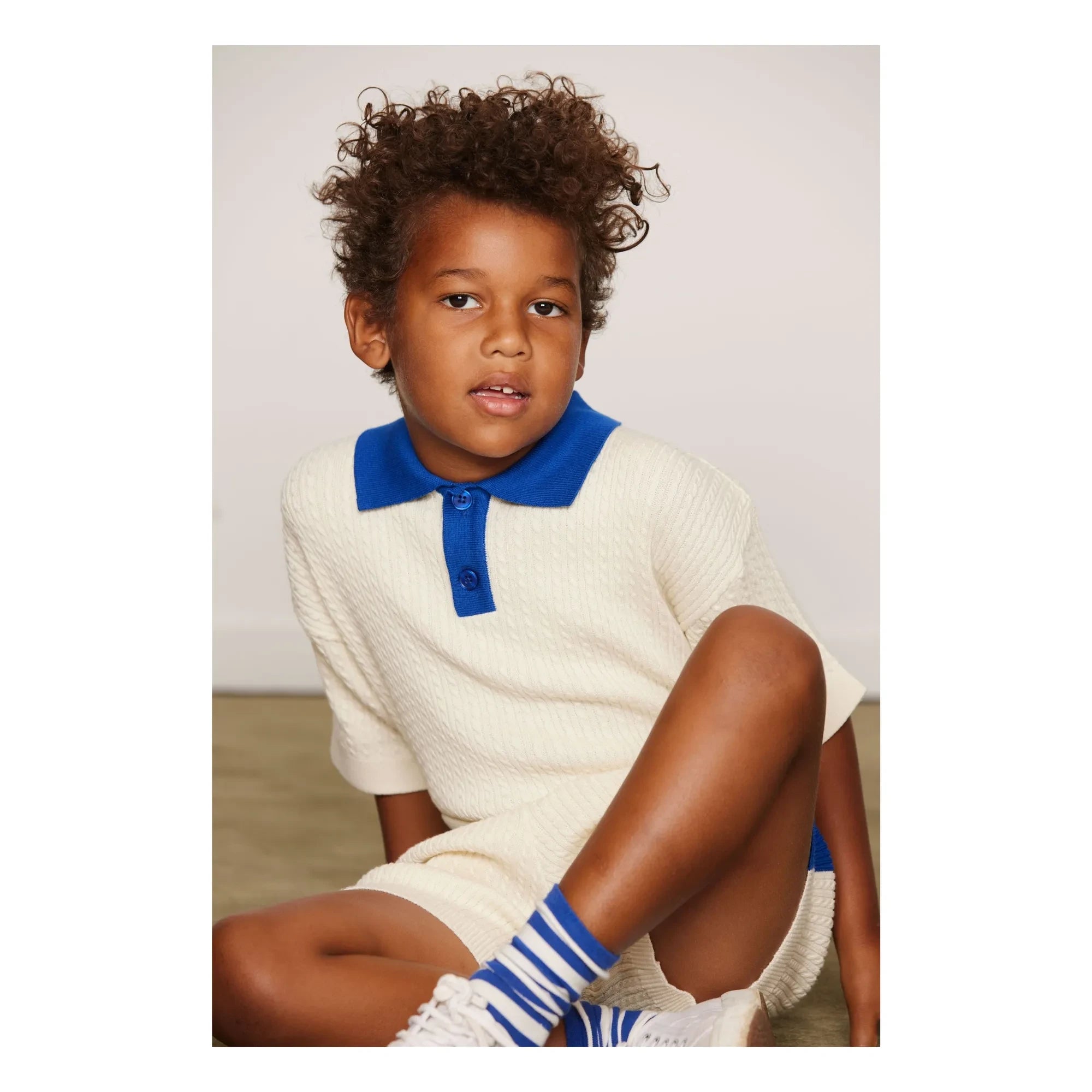 Mini Rodini - Organic Cotton 7 Pairs Ping Pong Socks | Blue