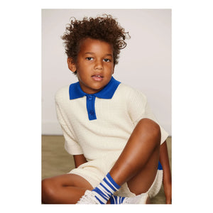 Mini Rodini - Organic Cotton 7 Pairs Ping Pong Socks | Blue