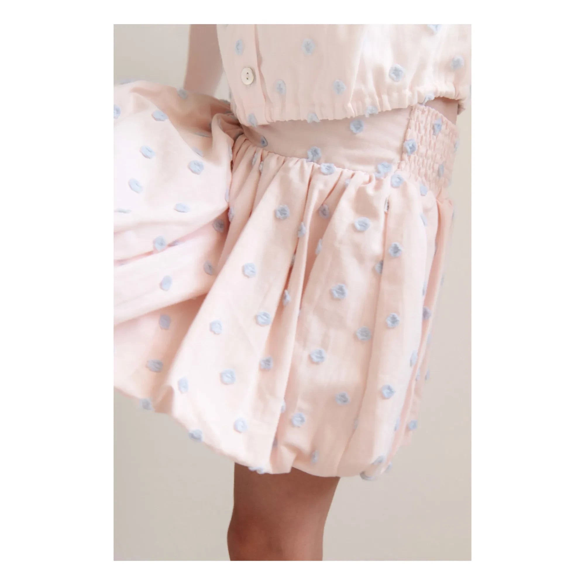 Jenest - Balloon Skirt Betty Pois Organic Cotton | Light Pink