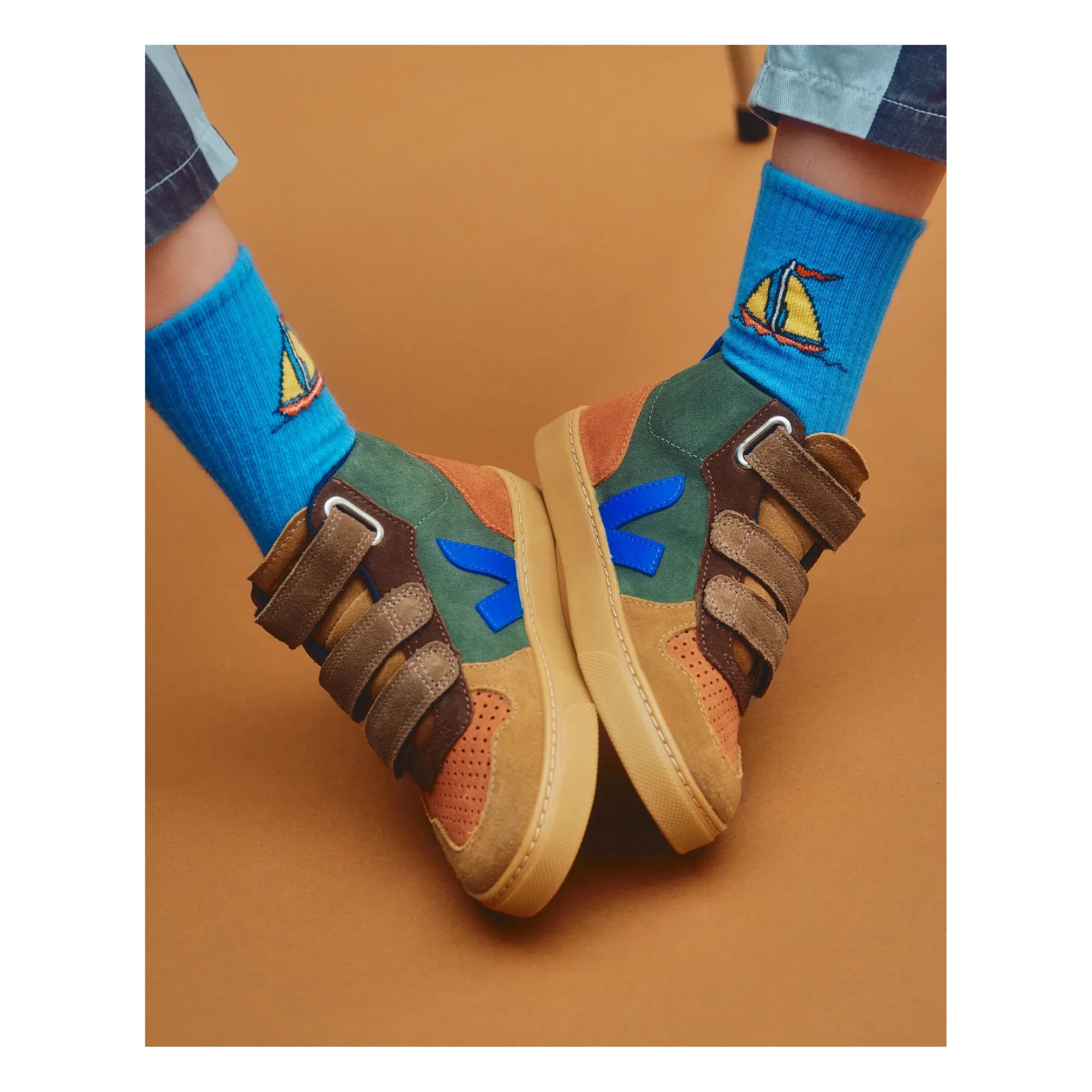 Veja - V-10 Velcro Suede Mid-High Sneakers | Brown