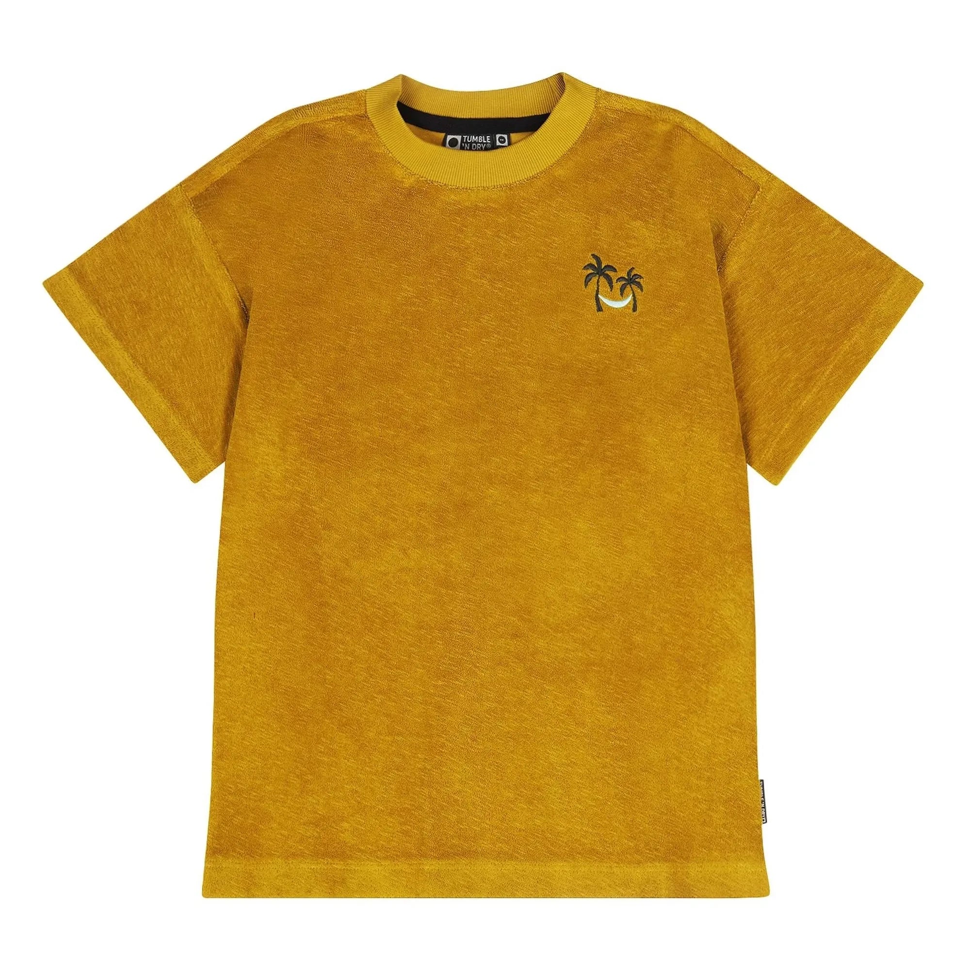Tumble N'Dry - Pacificus Organic Cotton Terry Textured T-Shirt | Mustard