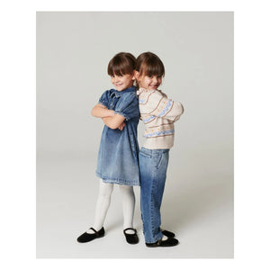 Copenhagen Colors - Organic Cotton Bow-Detail Jean Block Spray | Blue