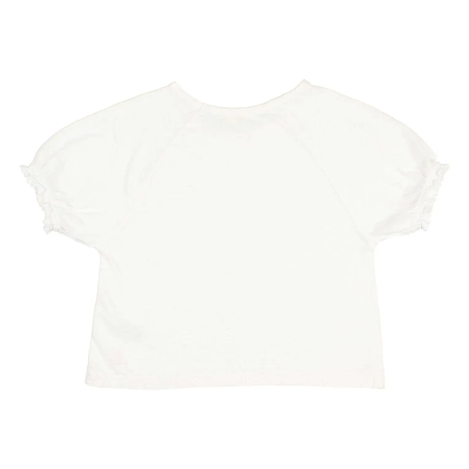 Búho - Organic Cotton Lace T-Shirt | White