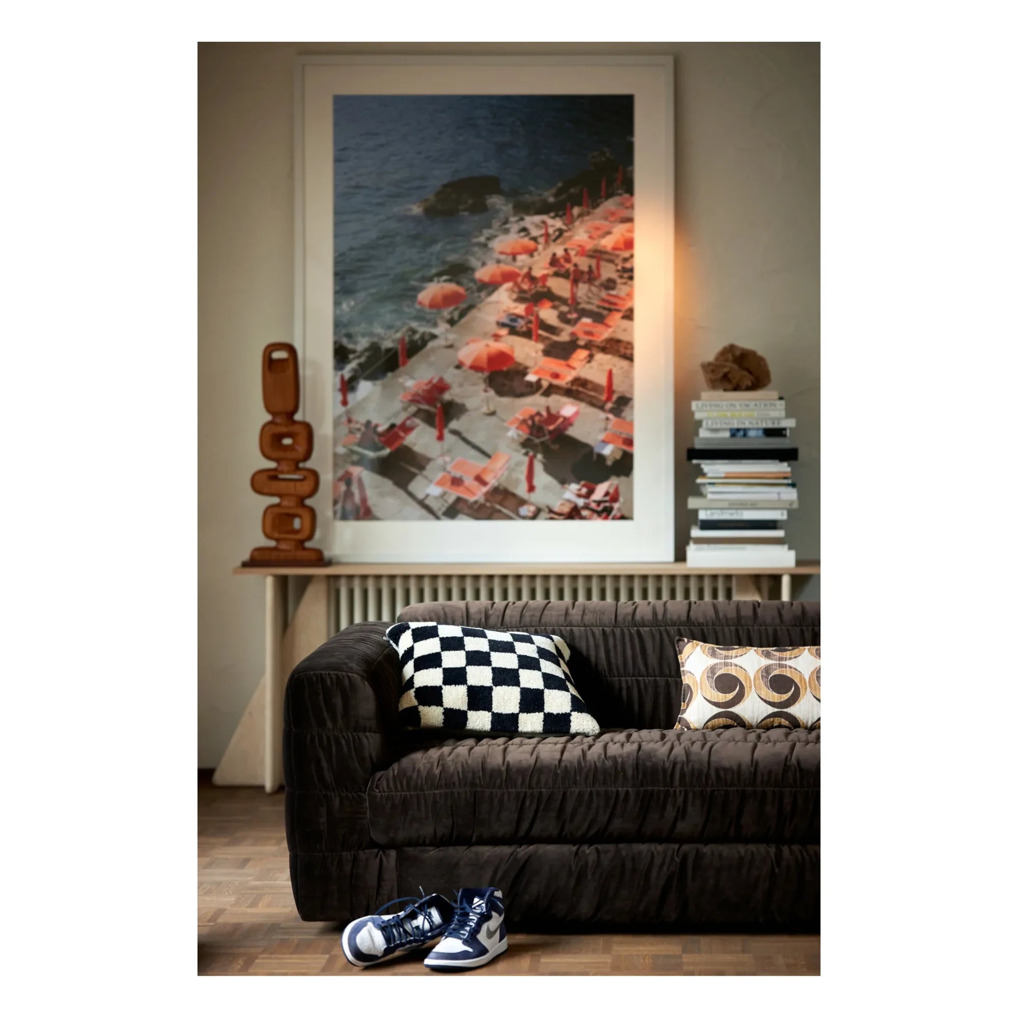 HKliving - Club 4-Seater Sofa | Brown