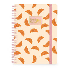 Legami - A4 Çizgili Resimli Sert Kapaklı Defter - Kruvasan - Spiral Ciltli
