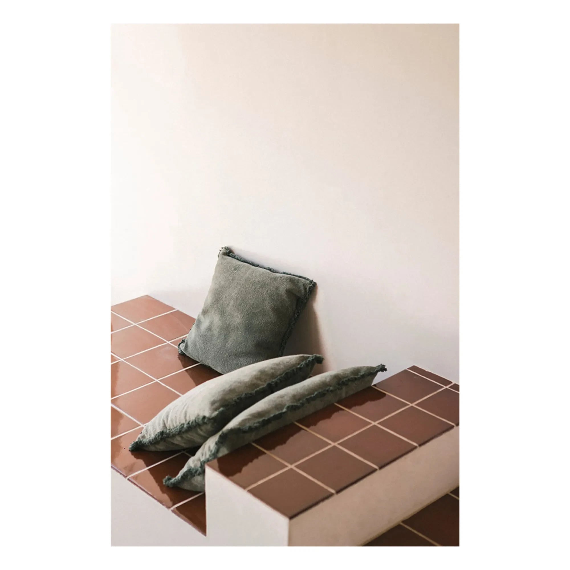 Lorena Canals - Stone-Washed Square Pillow | Dark Green