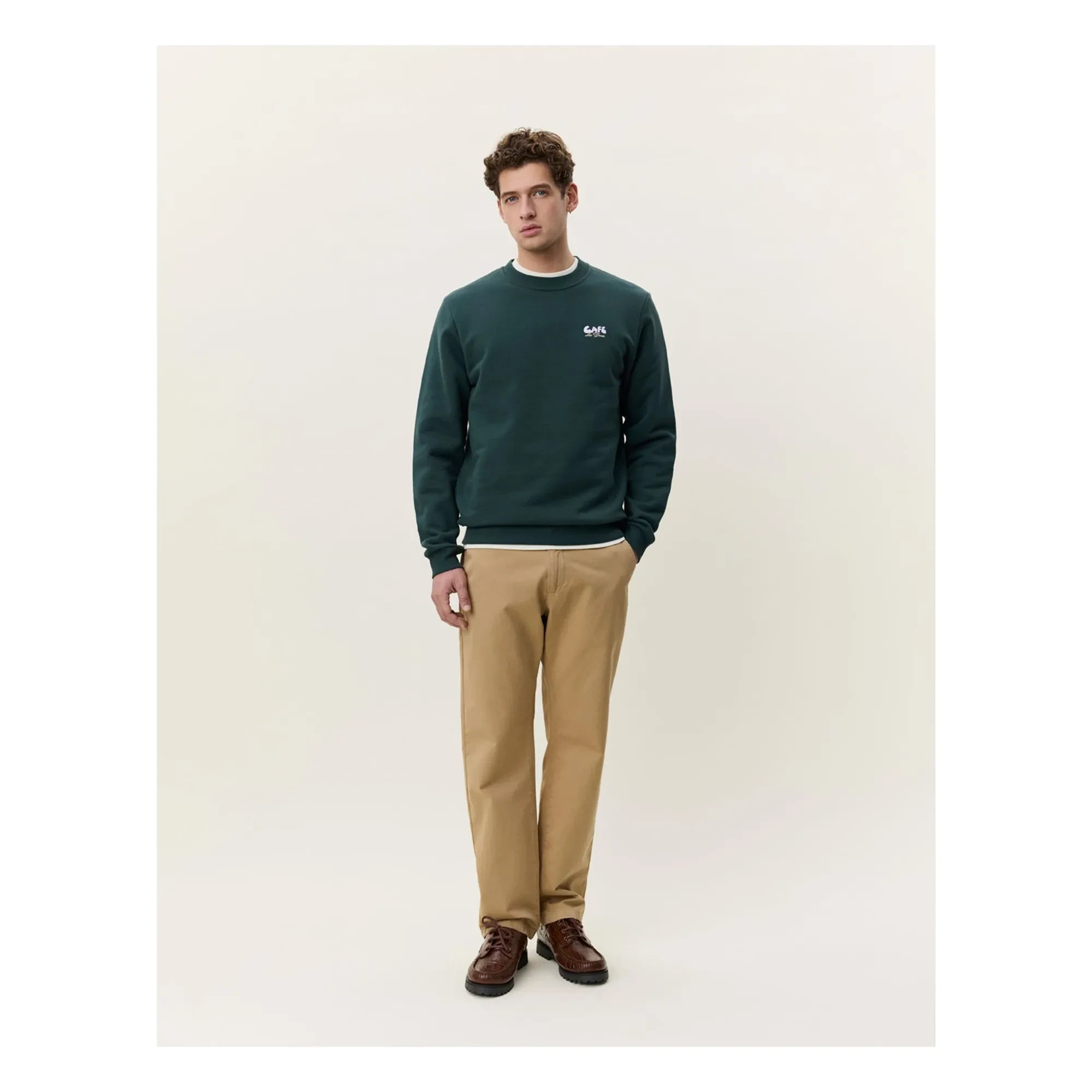 Les Deux - Café Sweatshirt | Dark Green