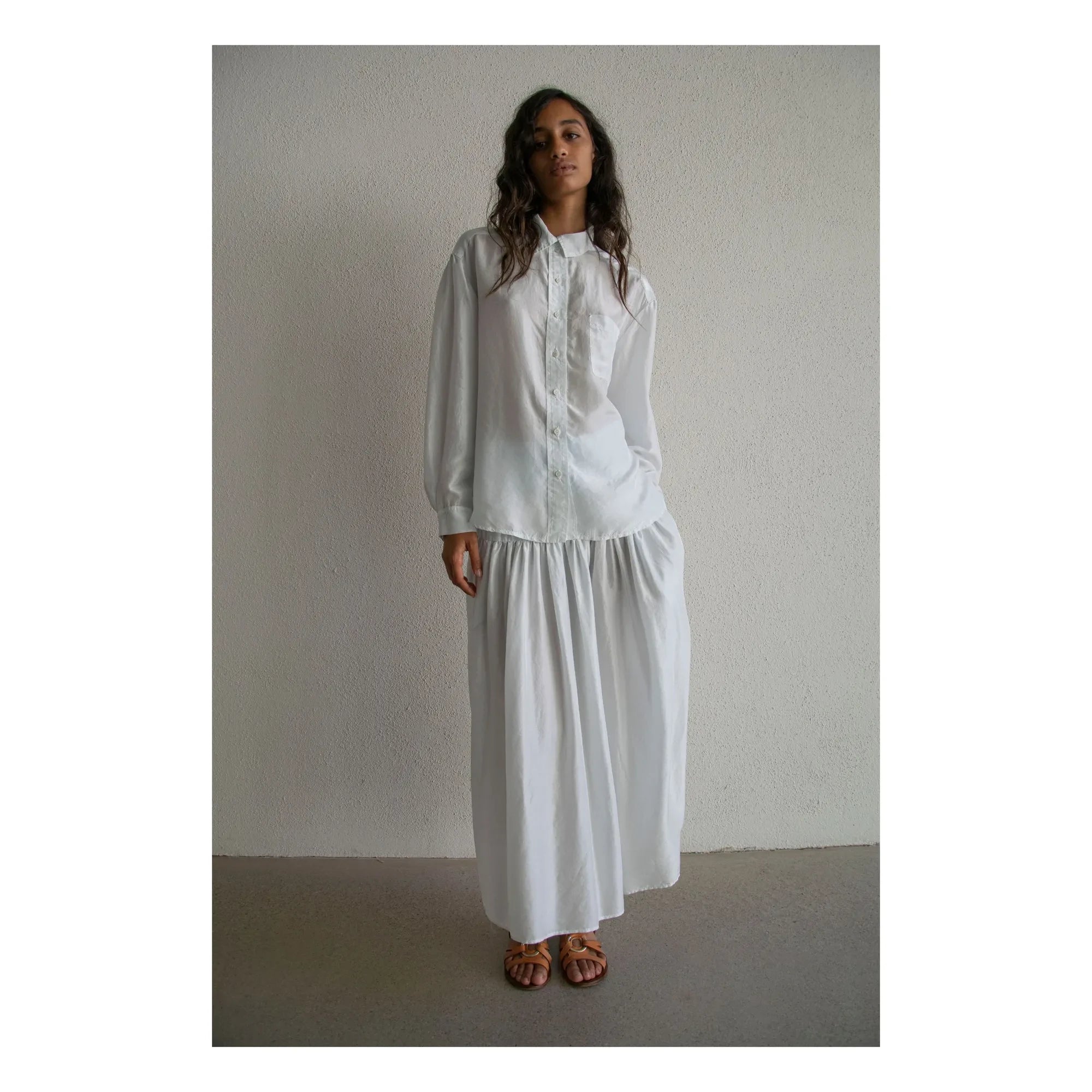 THEAVANT - Charlotte silk skirt | Light Blue
