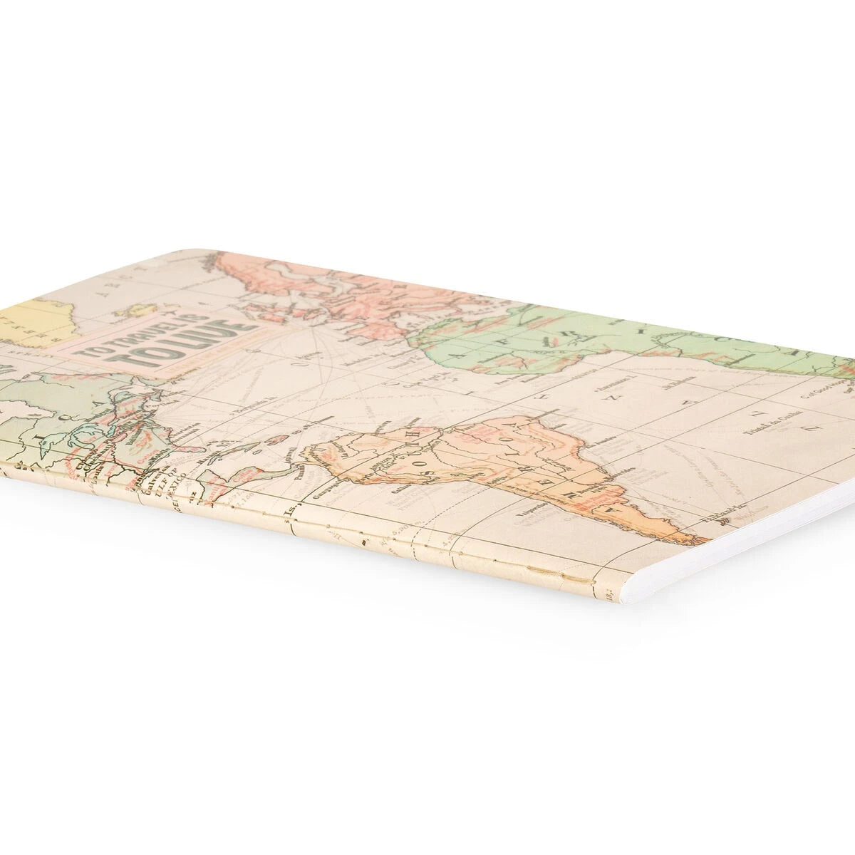 Legami - A5 Boş Sayfalı Defter, Resimli Yumuşak Kapaklı - Seyahat Haritası