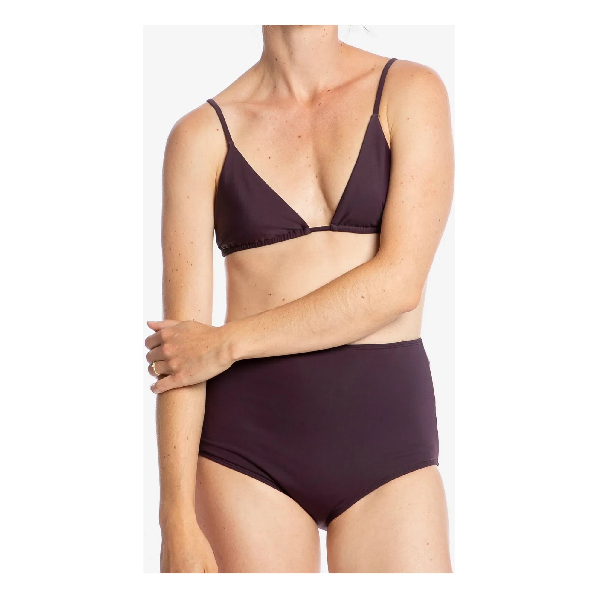 Matona - Triangular Jersey Top Made from Recycled Fibers | Aubergine