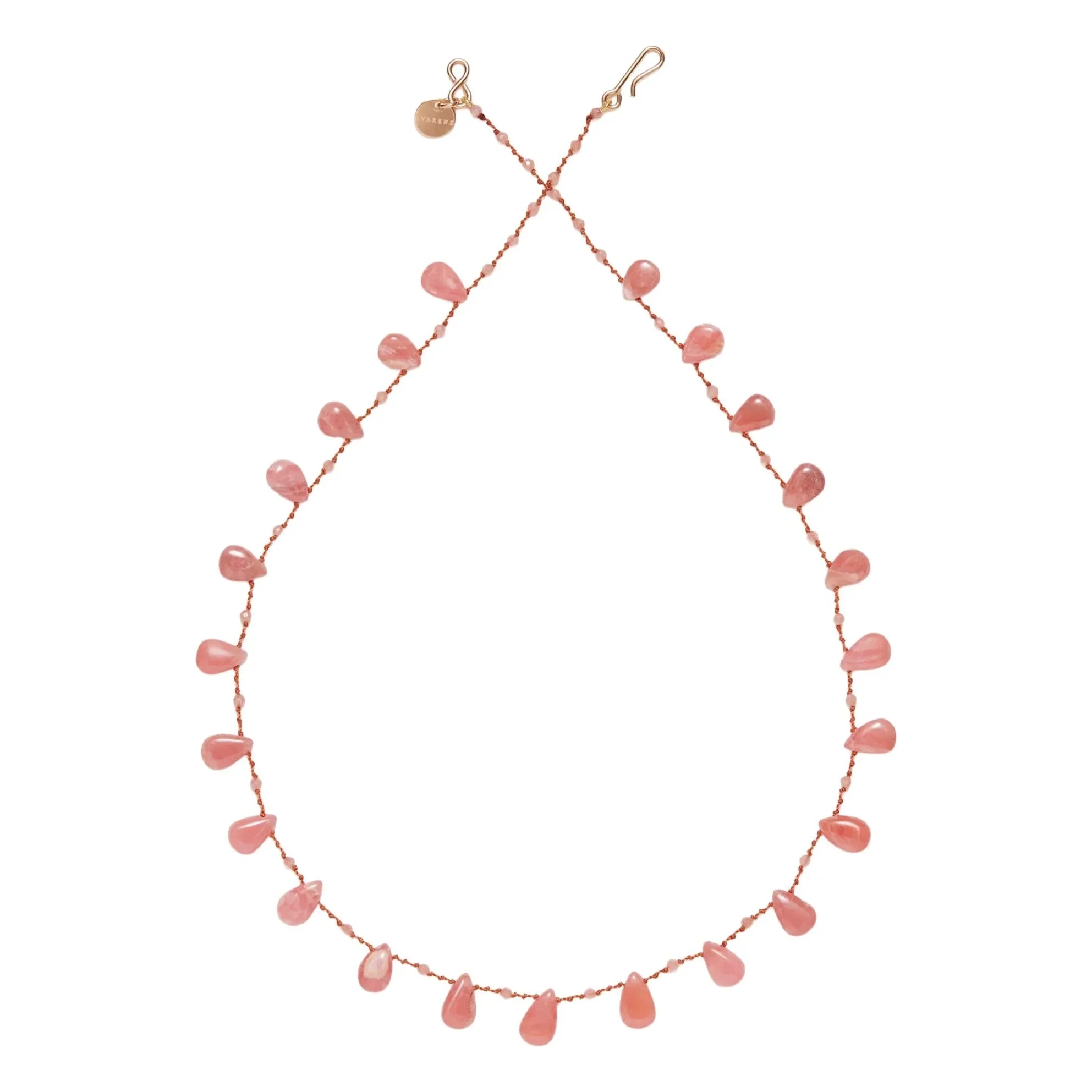 Ivarene - Cheremoya Drop & Bead Necklace | Rhodochrosite