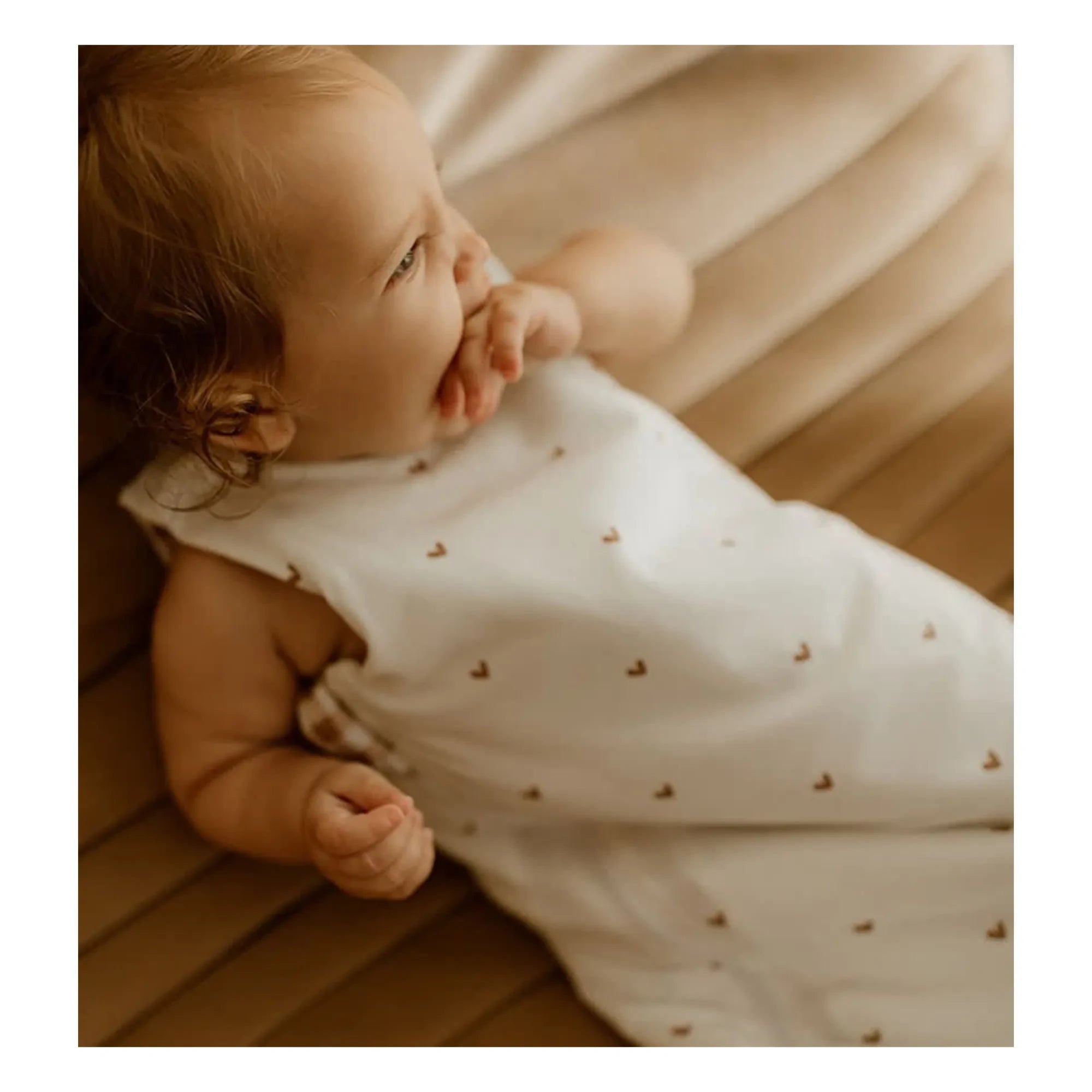 Les Petites Billes - Vichy multi-season reversible sleeping bag | Terracotta