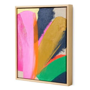 HKliving - Abstract framed painting Bright Lights | Pink