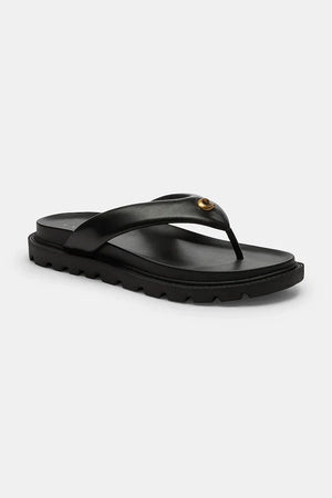 Coach Brynn Leather Thong Sandal Kadın Deri Parmak Arası Terlik