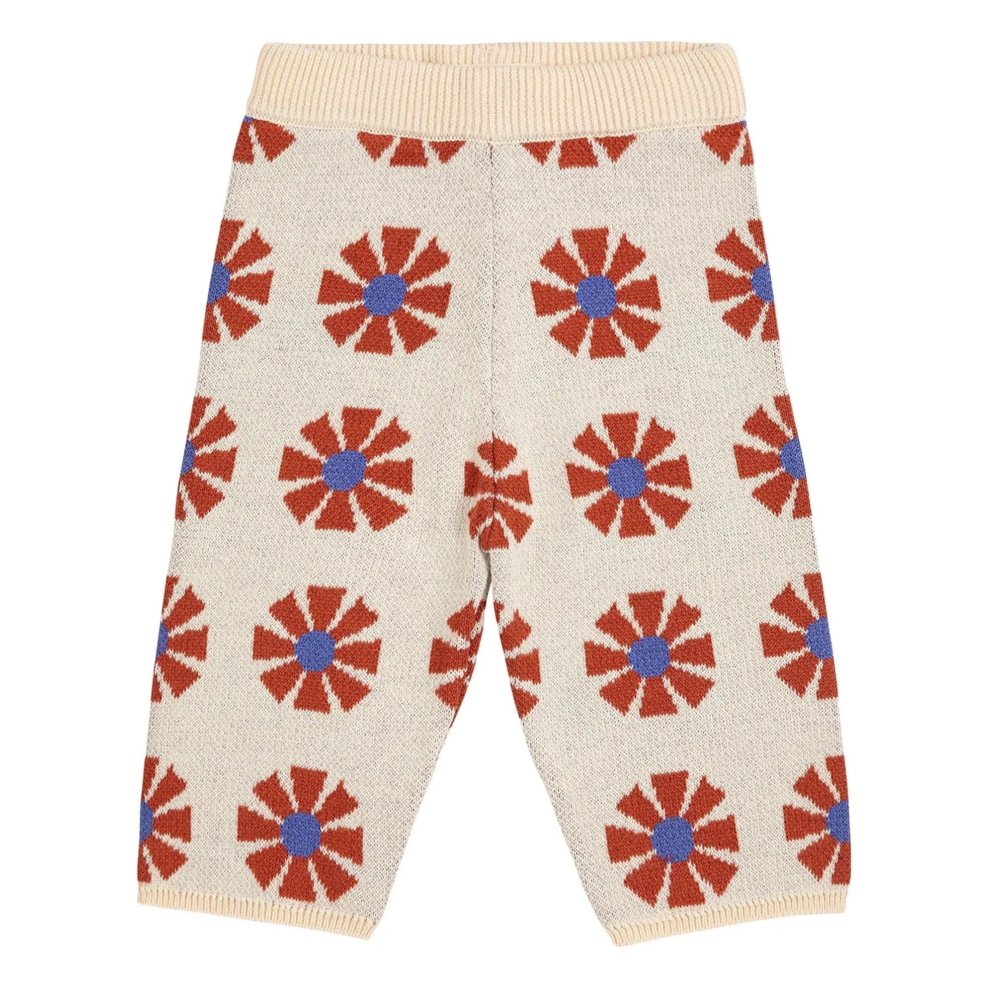 Bobo Choses - Organic Cotton Jacquard Knit Pants | Beige