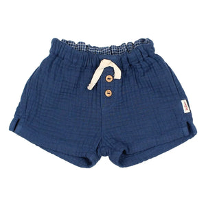Búho - Cotton gauze shorts | Navy Blue