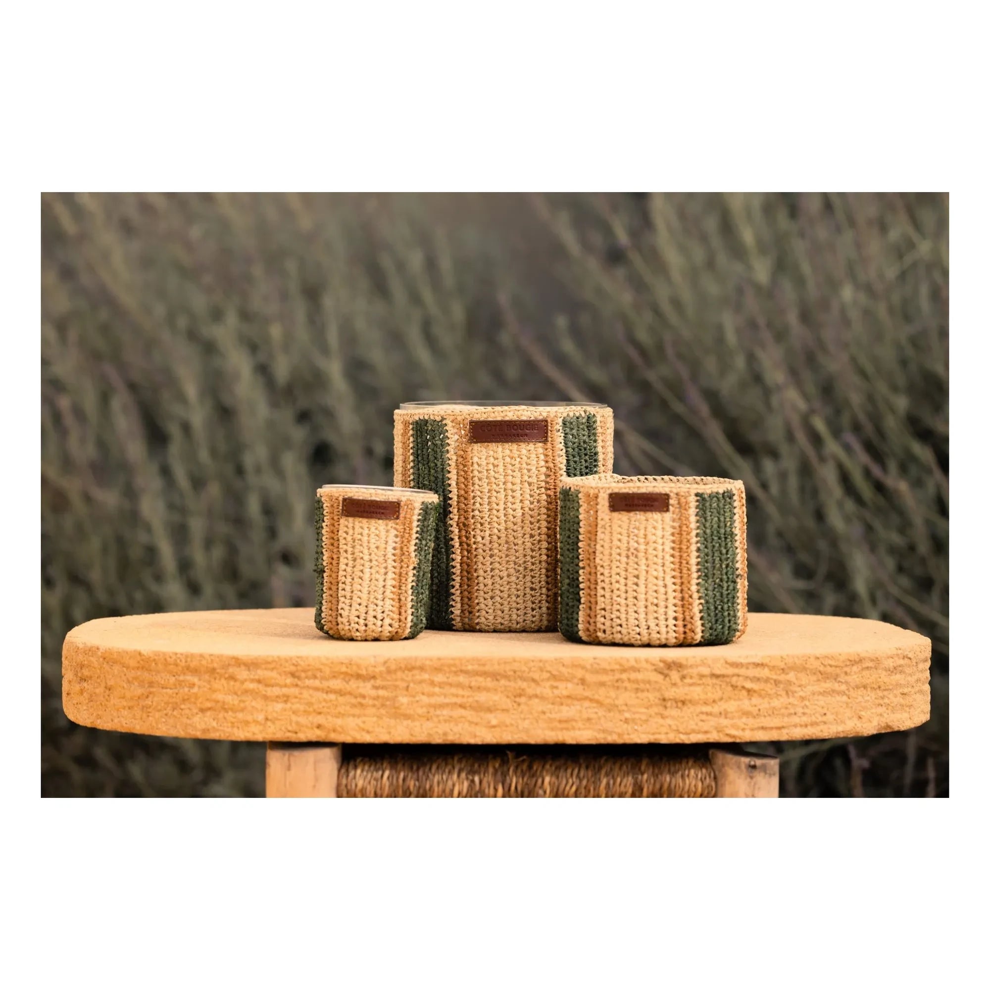 Côté Bougie - Raphia Maya Candle - Mint & Tea