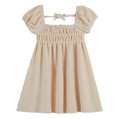 Emile et Ida - Terry Gathered Dress | Ecru
